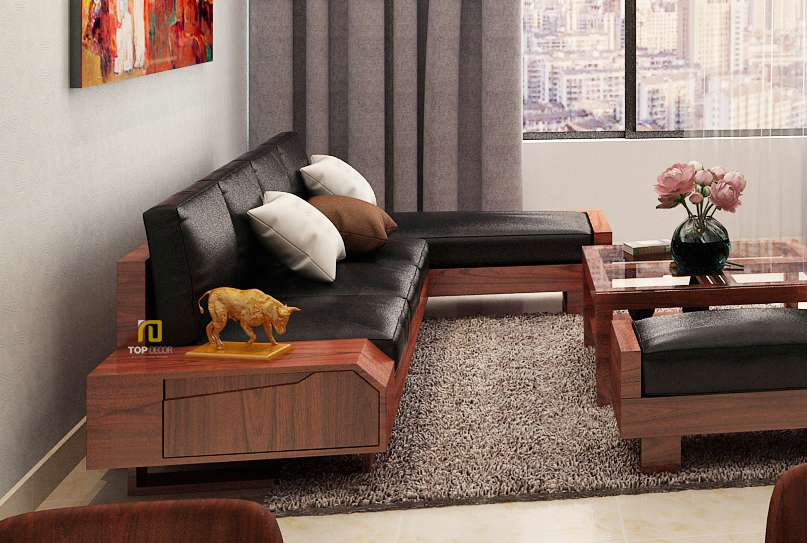 Sofa gỗ đệm T151 ,2
