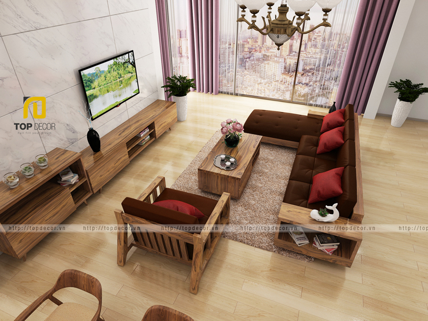 Sofa gỗ T163 ,4