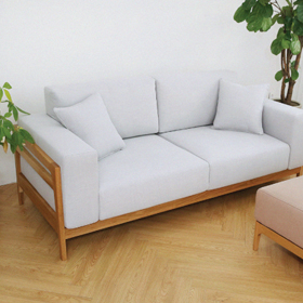 Sofa gỗ Sồi đệm nỉ Hàn Quốc T050