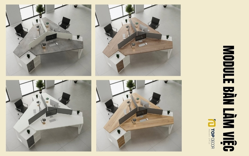 Bàn làm việc nhóm cho nhân viên