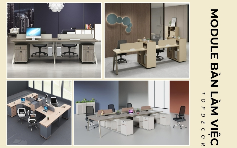 Các mẫu module bàn làm việc bán chạy nhất tại Topdecor