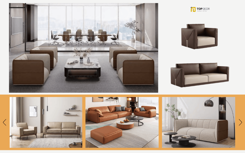 Các mẫu sofa văn phòng tiếp khách sang trọng và hiện đại