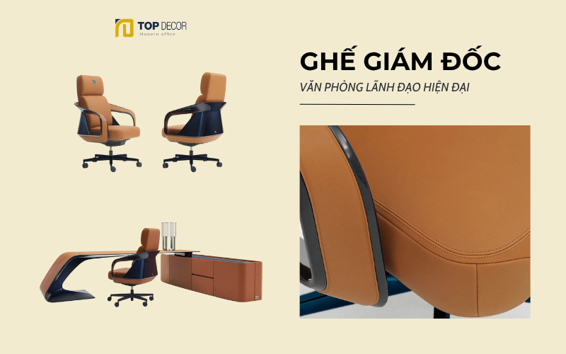 Ghế giám đốc da cho văn phòng lãnh đạo hiện đại