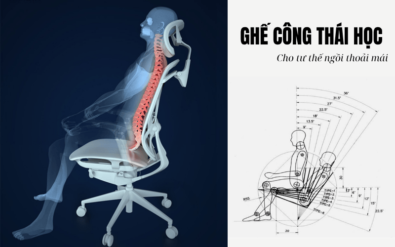 Ghế trưởng phòng công thái học thoải mái