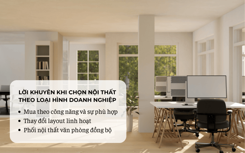 Lời khuyên khi chọn nội thất theo loại hình doanh nghiệp