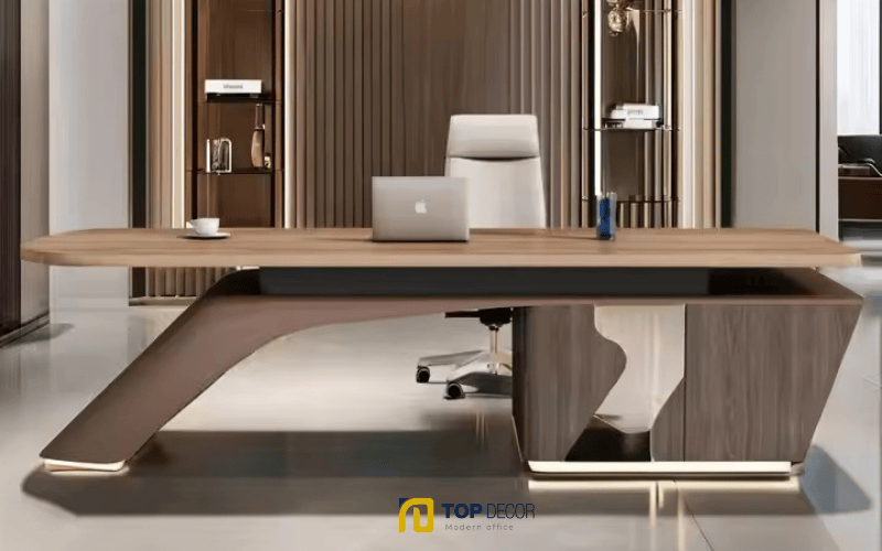 Mẫu bàn giám đốc chân sắt hiện đại và chuyên nghiệp