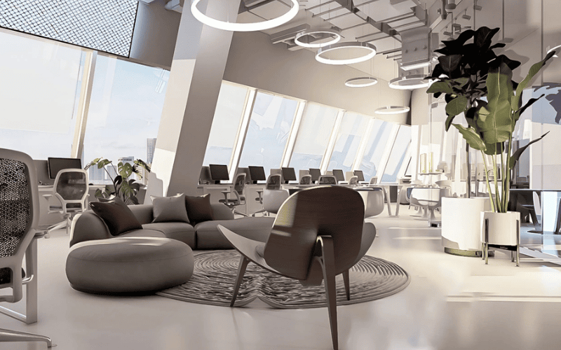 Phong cách nội thất văn phòng Futuristic