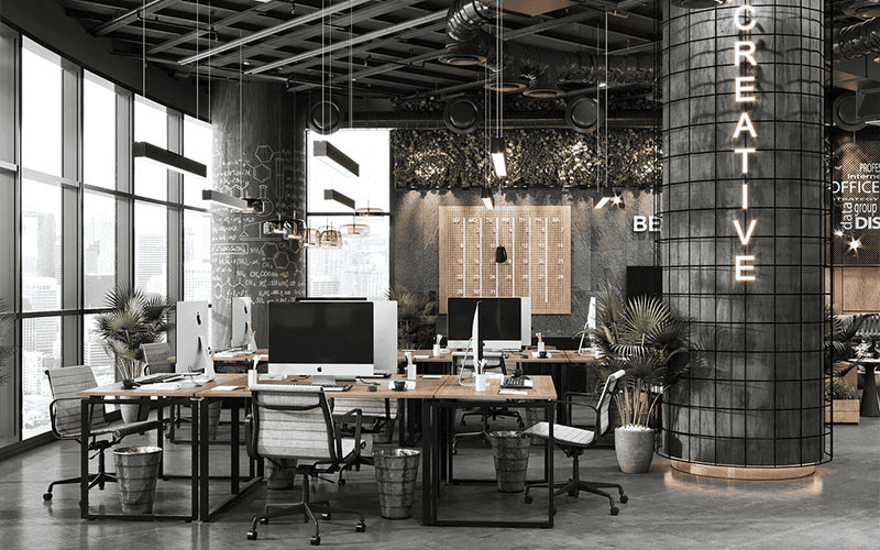 Phong cách nội thất văn phòng công nghiệp