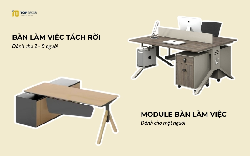 Sự khác biệt giữa module bàn làm việc và bàn làm việc tách rời