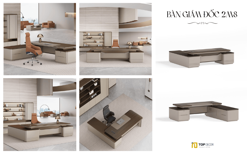 Bàn giám đốc 2m8 tạo điểm nhấn vững chãi