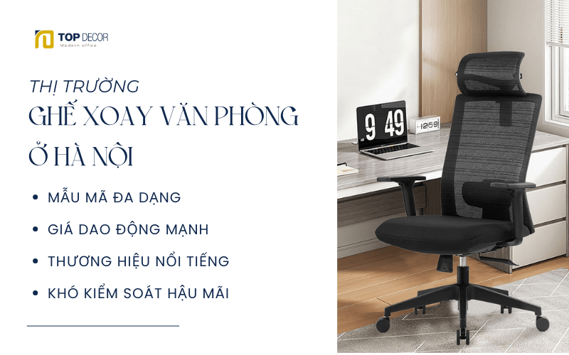 Thị trường ghế xoay văn phòng tại Hà Nội