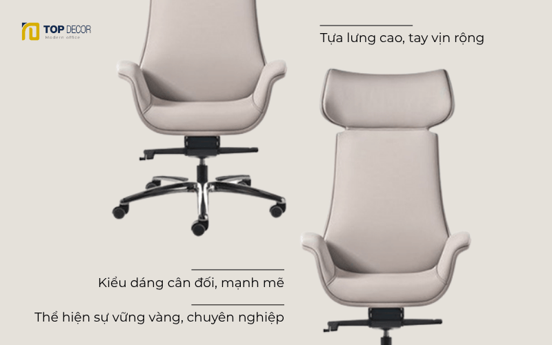 Thiết kế ghế lãnh đạo toát lên quyền uy