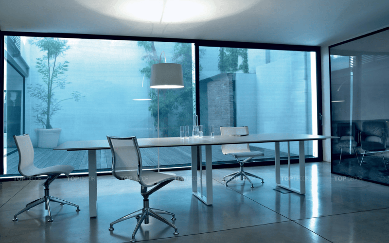 Bàn họp chân sắt hiện đại