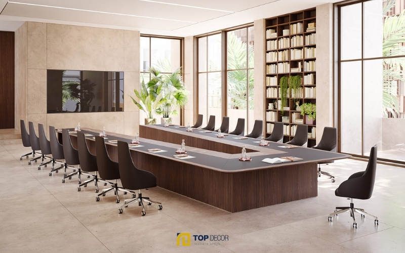 Bàn họp gỗ lớn chuyên nghiệp