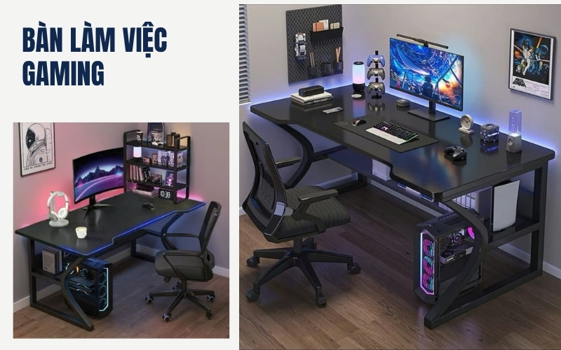 Bàn làm việc gaming hiện đại
