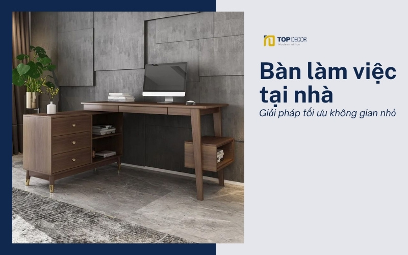 Bàn làm việc tại nhà gỗ tự nhiên đẹp