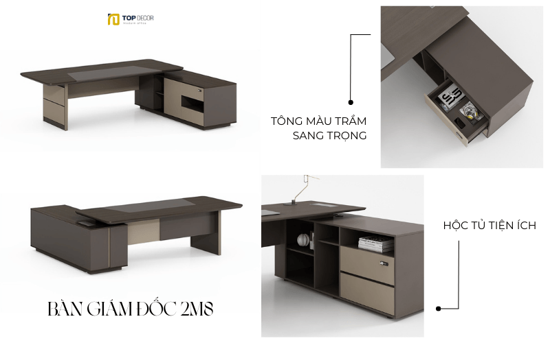 Bàn lãnh đạo 2m8 đẹp