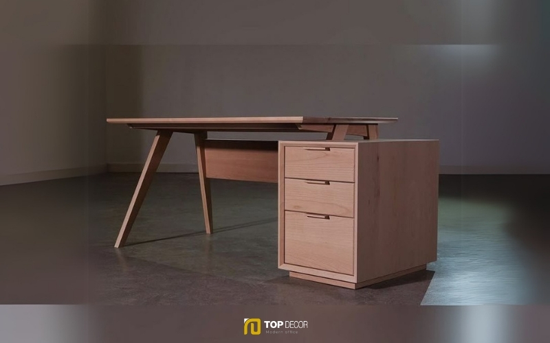 Bàn nhân viên gỗ tự nhiên