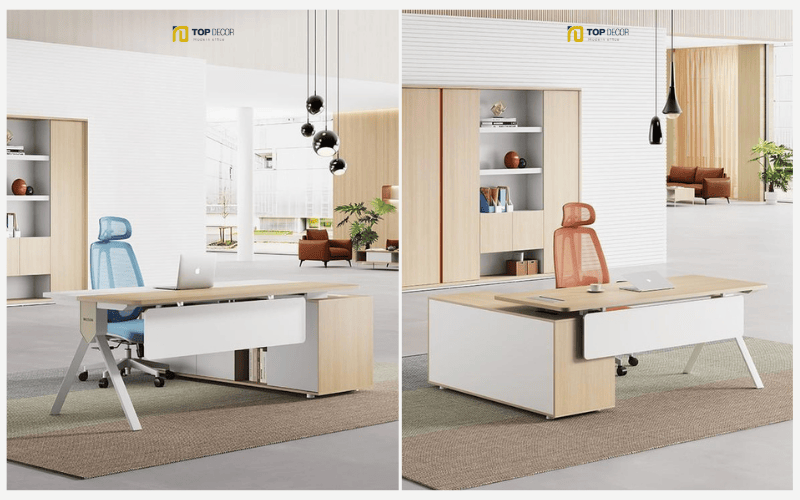 Bàn trưởng phòng đẹp, đơn giản cho văn phòng