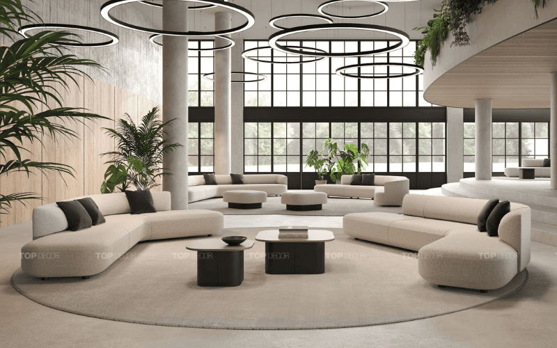 Bộ sofa tiếp khách hiện đại sang trọng