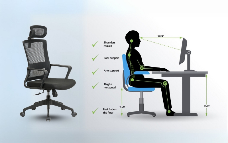 Các tiêu chí chọn ghế nhân viên tốt cho cột sống