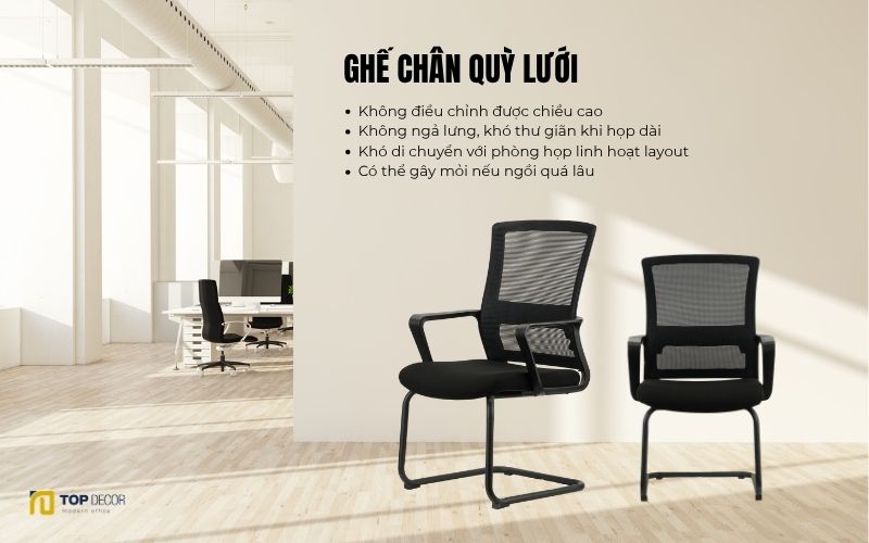 Cân nhắc ghi chọn ghế chân quỳ văn phòng