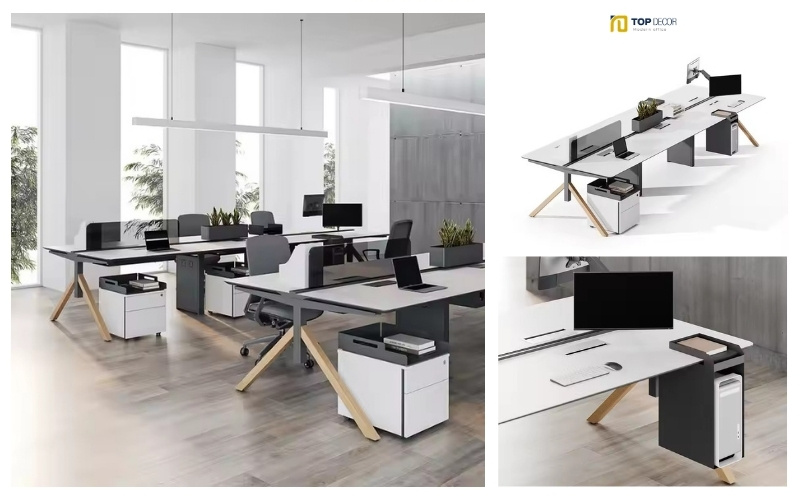 Cụm bàn làm việc có ngắn kéo