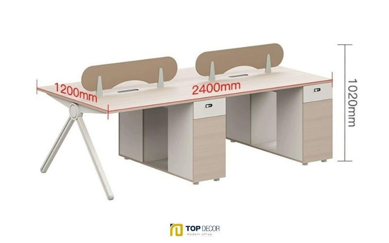 Cụm bàn nhân viên lớn