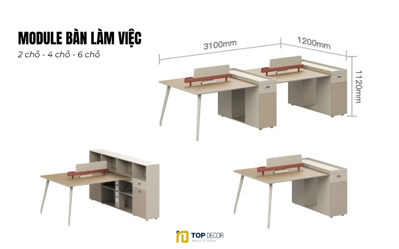 Đơn vị cung cấp module bàn làm việc uy tín, giá tốt tại Topdecor