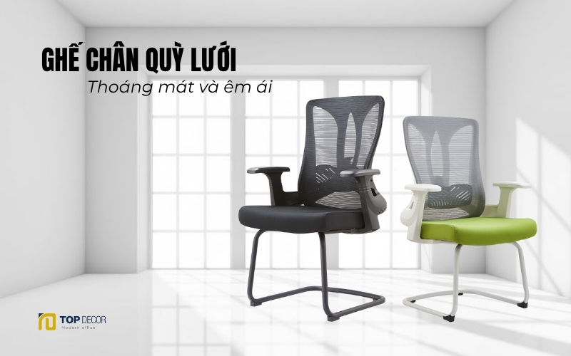 Ghế chân quỳ lưới thoáng mát và êm ái