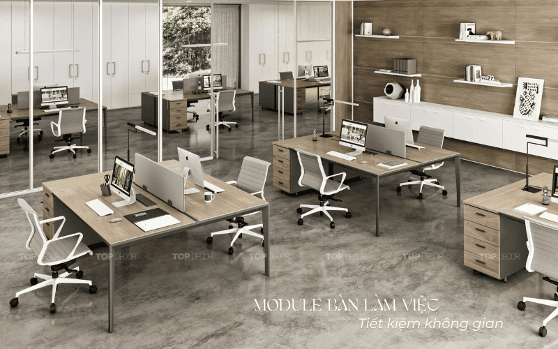 Module bàn làm việc tiết kiệm không gian