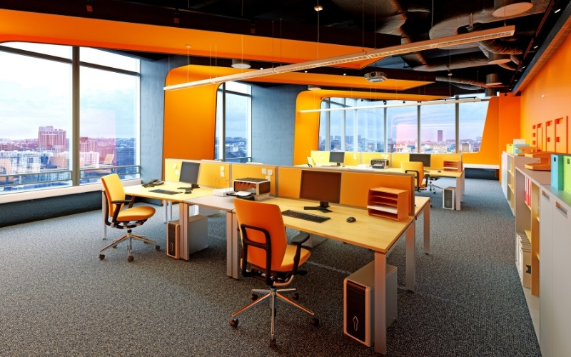 Thiết kế thi công nội thất văn phòng nhiều ánh sáng