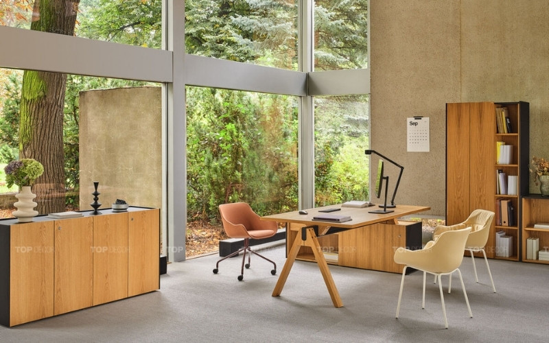 Tủ giám đốc đồng bộ với nội thất văn phòng