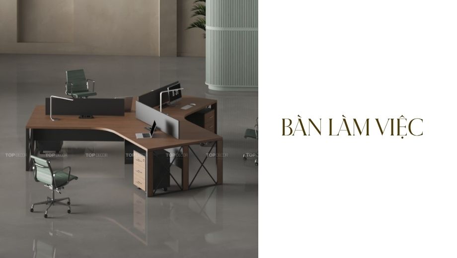 Bàn làm việc gỗ Veneer