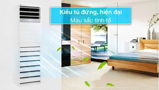 Thiết kế hiện đại của mẫu điều hoà cây LG.

