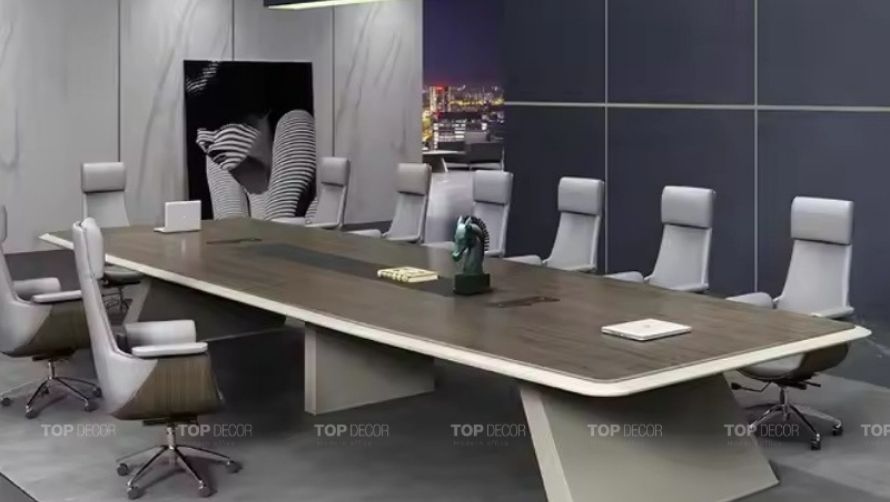 Bàn họp chân sắt cho văn phòng